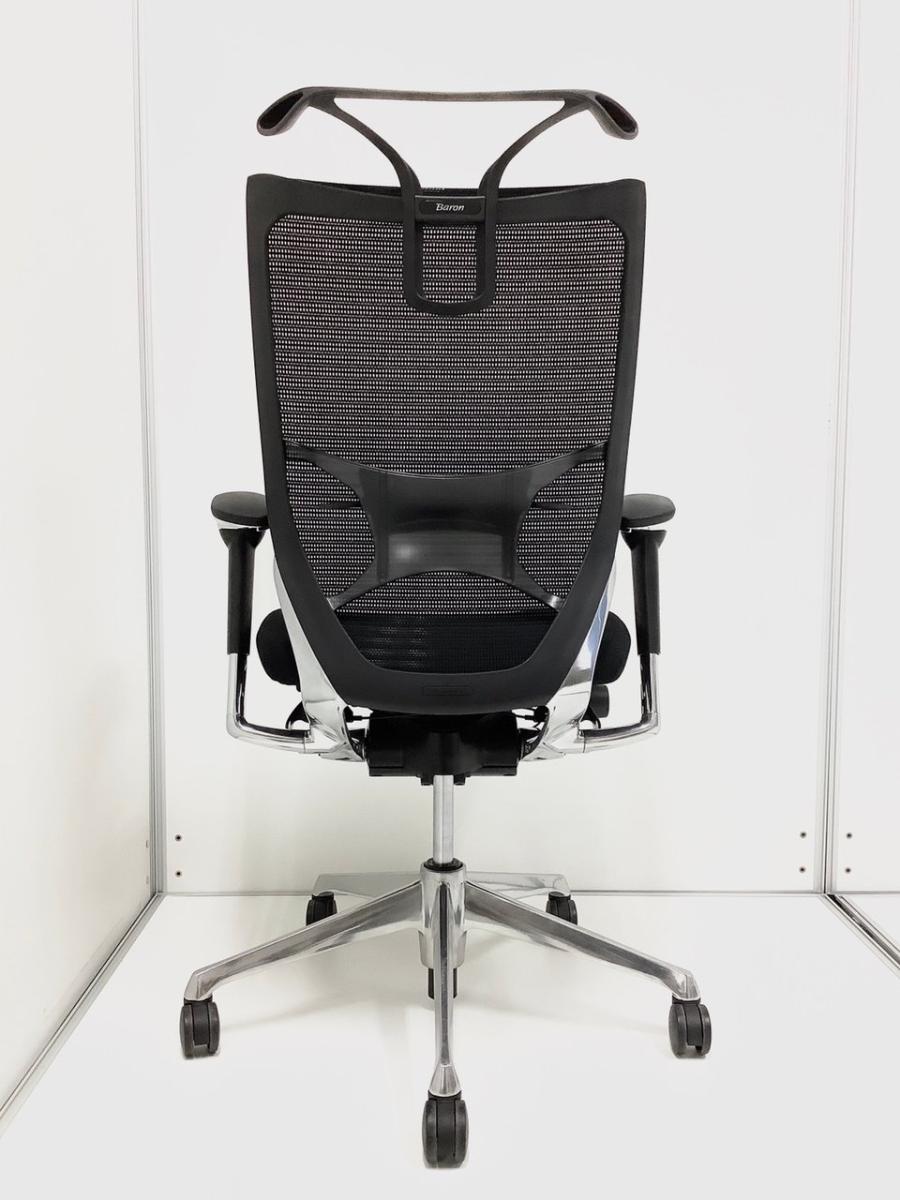 中古】バロンチェア CP86BS FDF1 オカムラ/okamura 肘付ハイバック 