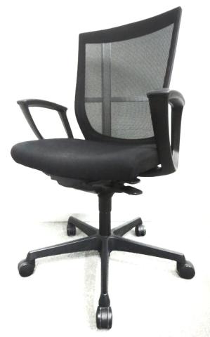 【中古】エスクードメッシュ C447ZR オカムラ（okamura） 肘付ハイバックチェア
