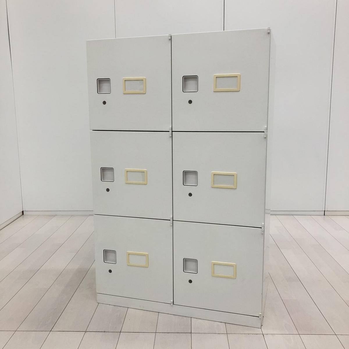 【大量収納をスマートに！職場をすっきり整理！】　■オカムラ（okamura）製　レクトラインシリーズ　6人用ロッカー　■シリンダー錠　■電源付き　■ホワイト
                        レクトラインロッカー
                                    中古
            