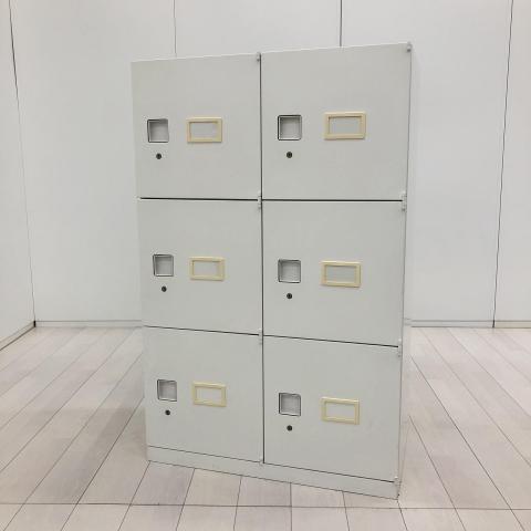 【中古】レクトラインロッカー 4T25GW　ZA75 オカムラ（okamura） 6人用パーソナルロッカー