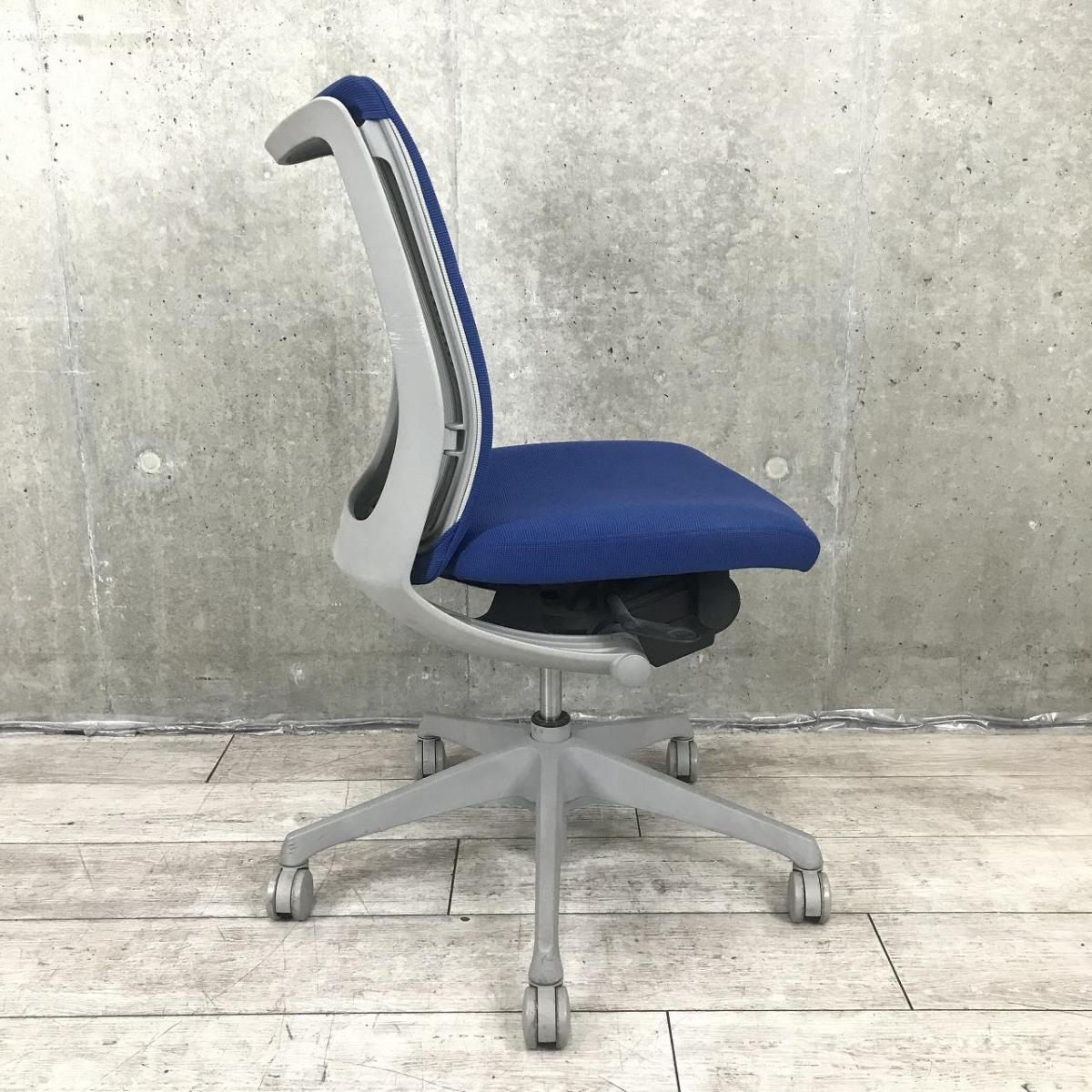 中古】ヴィスコンテチェア オカムラ/okamura 肘無ローバックチェア 