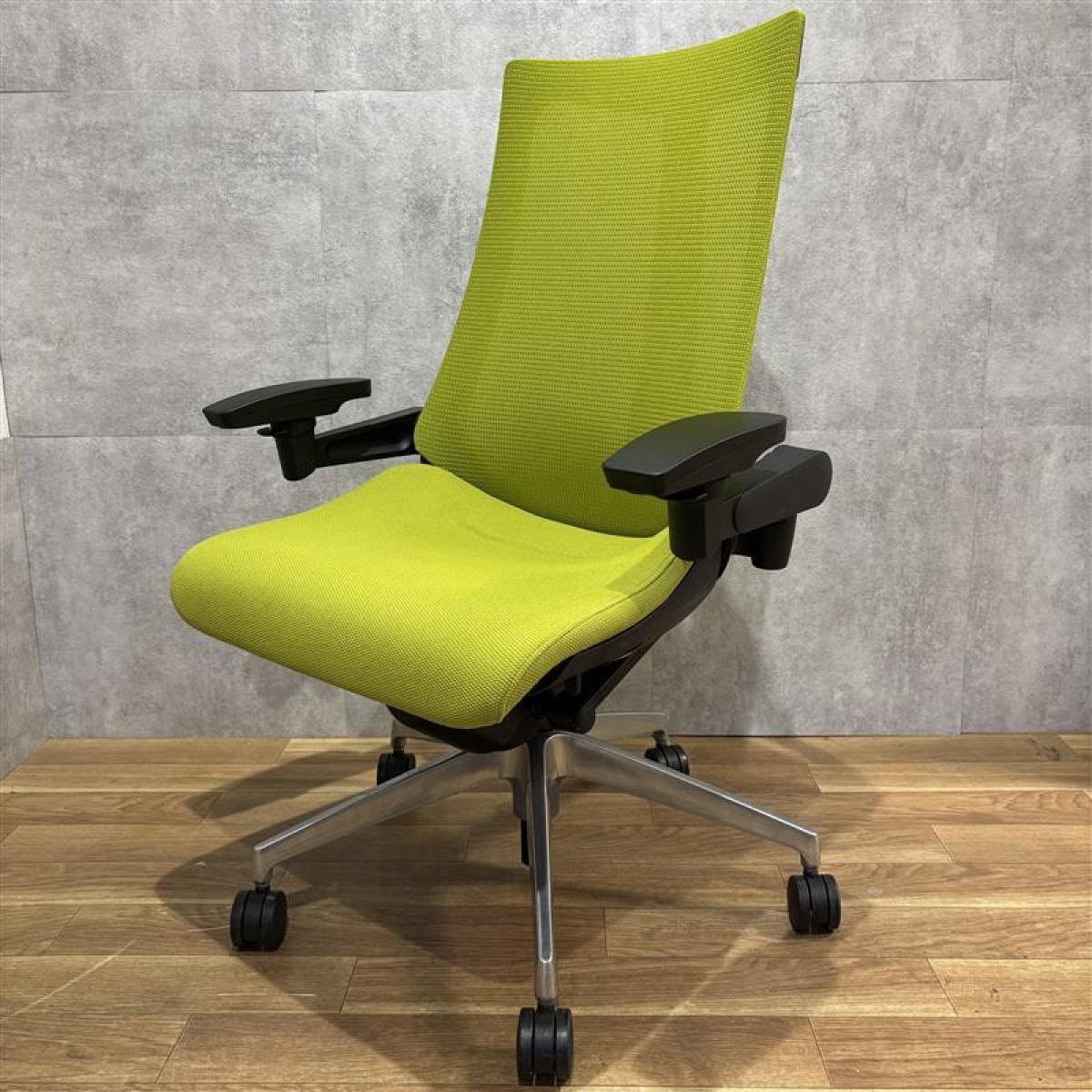 ⑥/26【西】【特徴的なシルエットが魅力★】イトーキ　アクト　グリーン　可動肘付　腰痛　在宅　おしゃれ　シンプルデザイン　【福岡オフィス家具】【福岡中古家具】【中古事務什器】【中古チェア】【中古椅子】
                        アクト クロス 樹脂
                                    中古
            