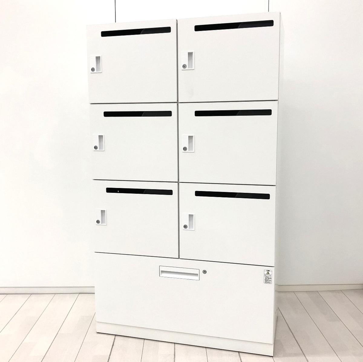 【便利に使える収納引出し付き！】■コクヨ　イノンシリーズ　6人用パーソナルロッカー　ホワイト　シリンダー錠　W900×D450×H1540mm【モバイルロッカー】【メールロッカー】【KOKUYO　iNON】【ABW】
                        iNON
                                    中古
            