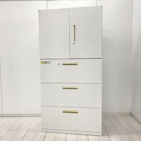 【中古】HSシリーズ 5-820-5002  / 5-825-7052 N1 ウチダ（UCHIDA) ハイキャビネット／両開き＋3段ラテラル
