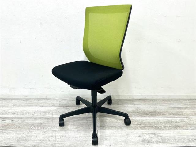 【中古】エスクードメッシュ C437ZR 6244 オカムラ（okamura） 肘無ハイバックチェア