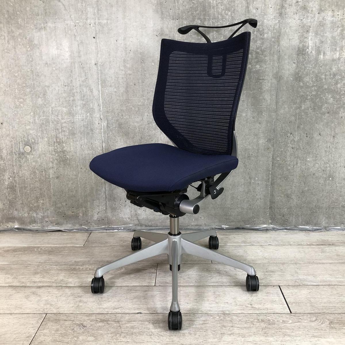 【定価約14万円】【国産メッシュチェアの代表格！オフィスの執務室、会議室におすすめ！】■オカムラ(okamura)製　バロン(Baron)チェア　ローバック　肘無し　■背面メッシュ　■ハンガー付　■色：ミディアムブルー×ブラックシェル
                        バロンメッシュチェア
                                    中古
            