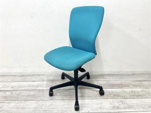 【定価約6万円】【シンプルなデザインと厚みのあるクッションが大人気！機能充実のワーキングチェア！】■オカムラ（okamura）製　スラートチェア（sulato）　肘無し　ハイバック　■ブルーグリーン