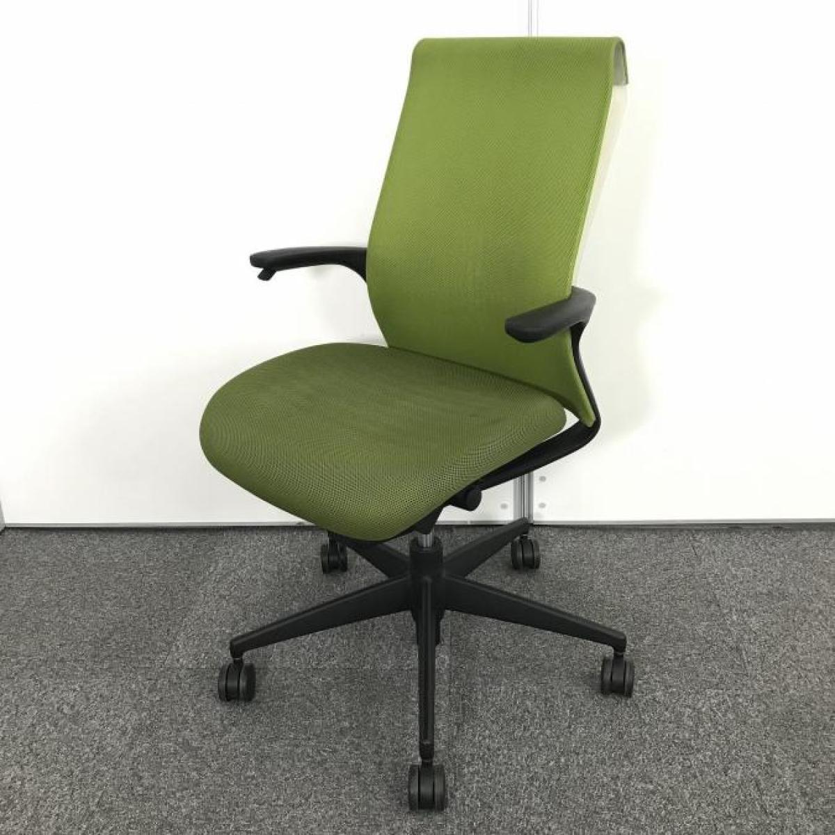 【どんな空間でも誰にでもフィット！スタイリッシュなデザイン！手元で高さ調節ができて便利！】■コクヨ（KOKUYO）　M4　ハイバック　■固定肘　■オリーブグリーン【AD】
                        M4 樹脂
                                    中古
            