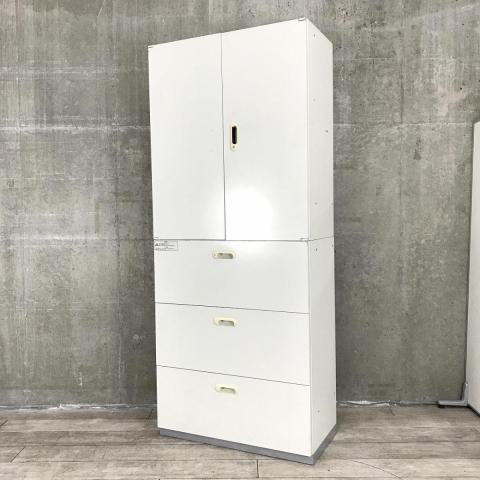 【中古】LINX LX-5 L5-105A  W4 / L5-105H-3 プラス（PLUS） ハイキャビネット／両開き＋3段ラテラル