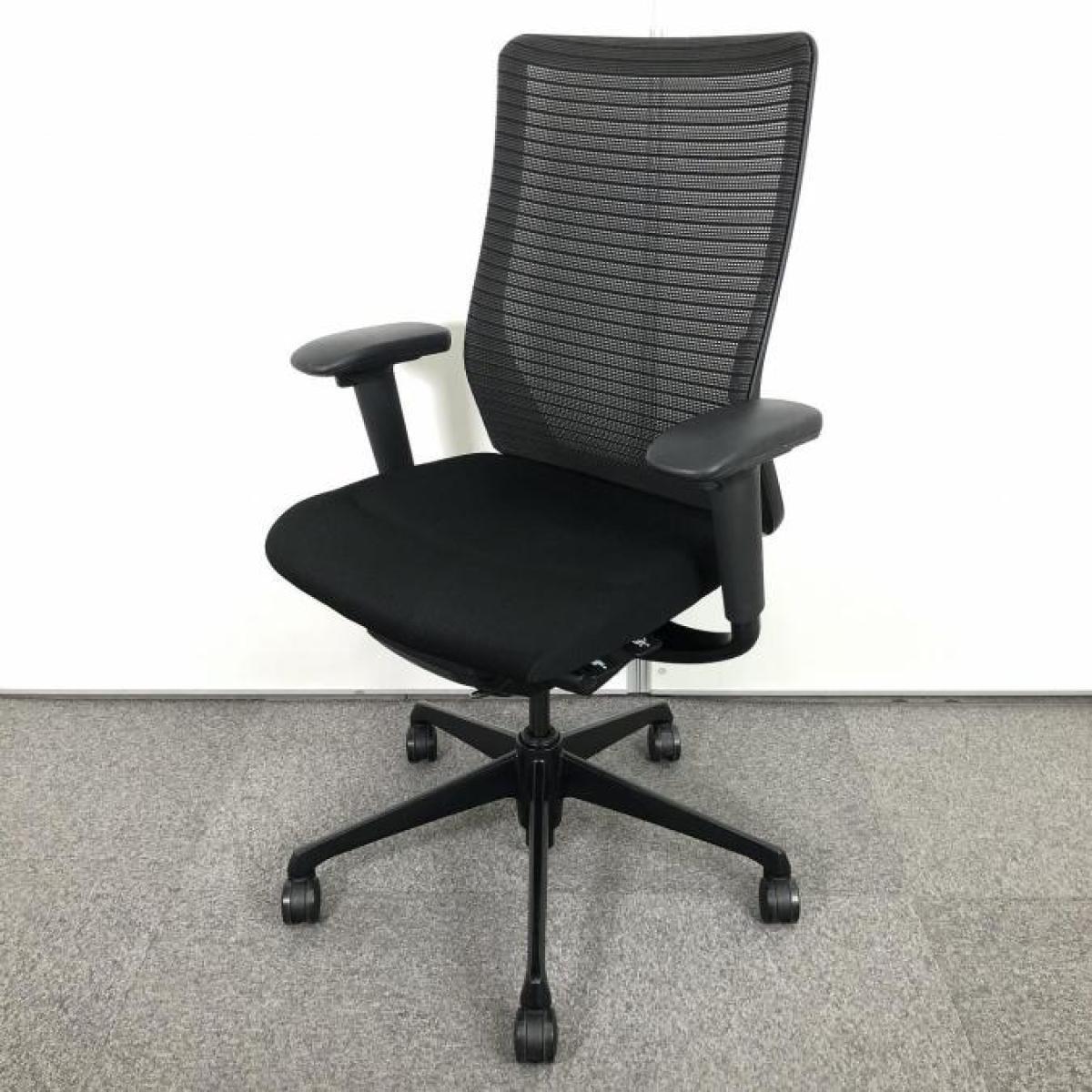 中古】コーラルメッシュ CQ35MR-FSH1 オカムラ/okamura 肘付ハイバック 