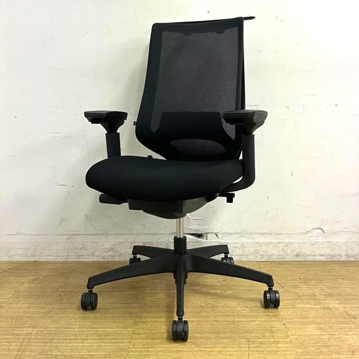 中古】デュオラ2 C08S-20M-BKE6E61 コクヨ/KOKUYO 肘付ハイバック 