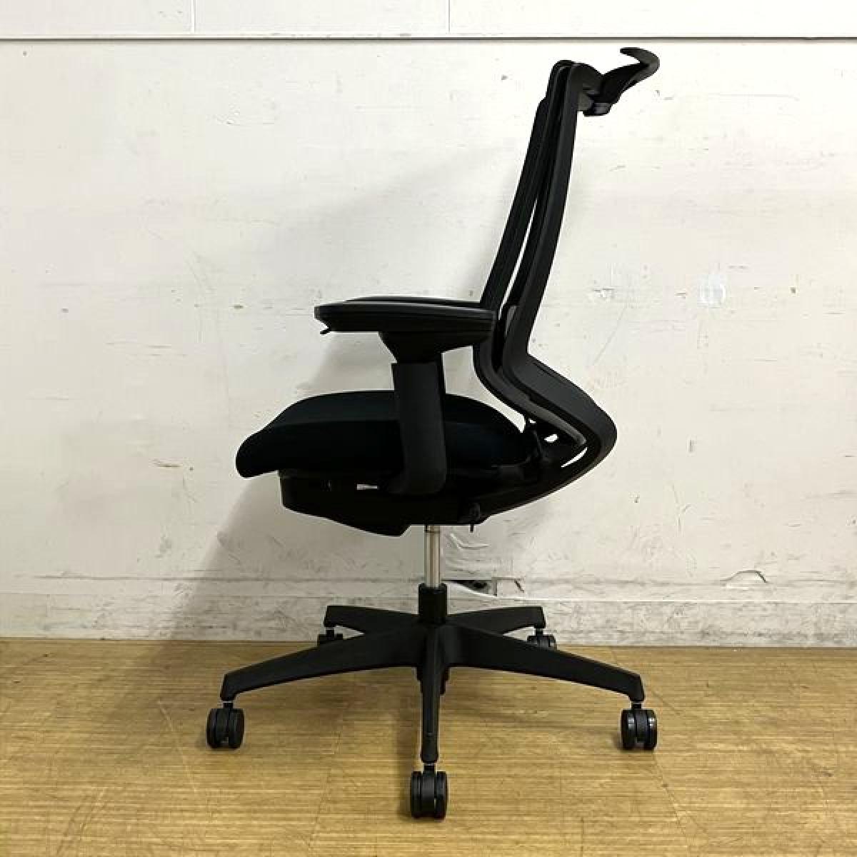 中古】デュオラ2 C08S-20M-BKE6E61 コクヨ/KOKUYO 肘付ハイバック 