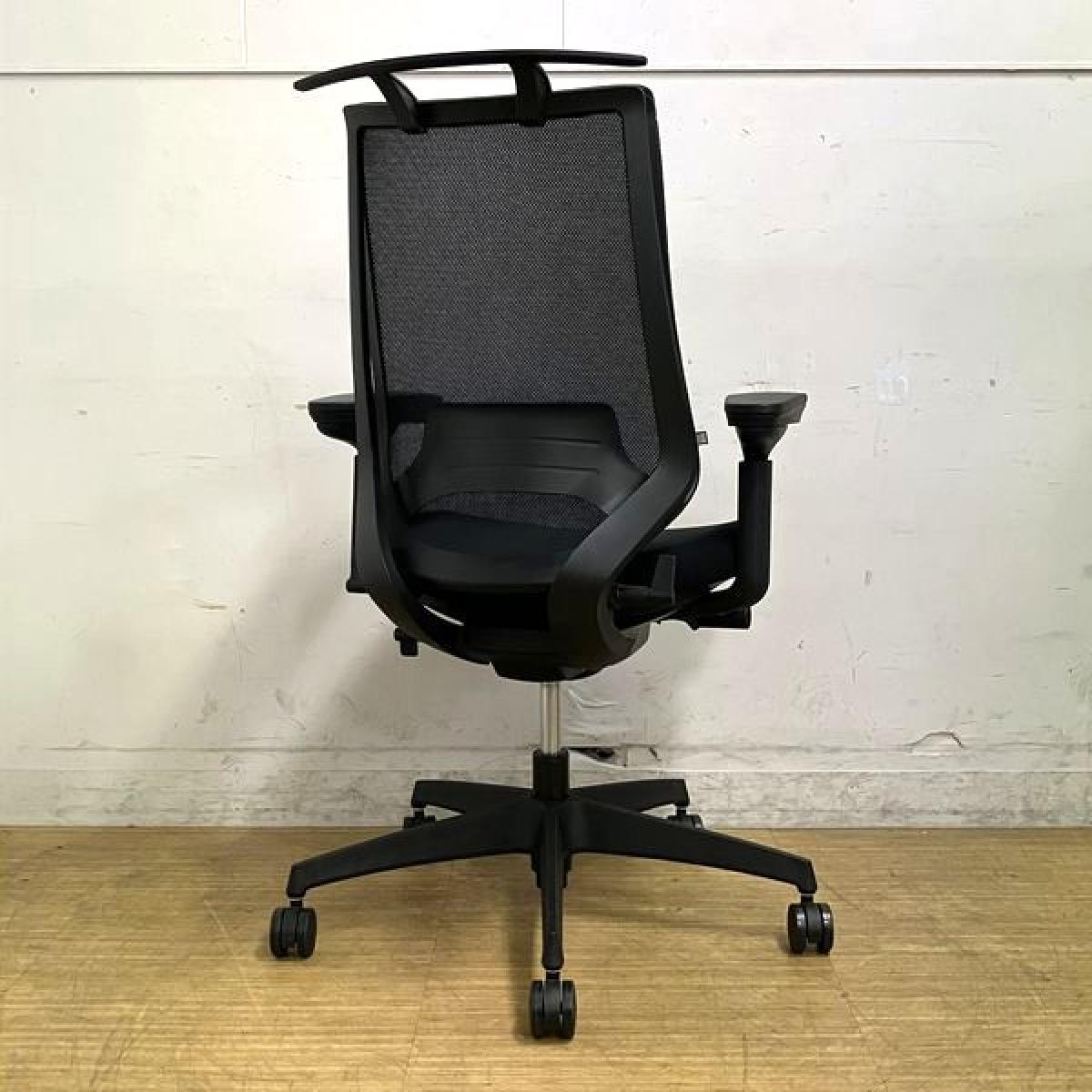 中古】デュオラ2 C08S-20M-BKE6E61 コクヨ/KOKUYO 肘付ハイバック 