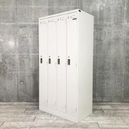 【カギ作成可能！】【シンプルでスタンダードな更衣ロッカー！】【移転や増員を検討されている方にオススメ！】■コクヨ（KOKUYO）製　LKシリーズ　４人用更衣ロッカー　■グレー 　■シリンダー鍵