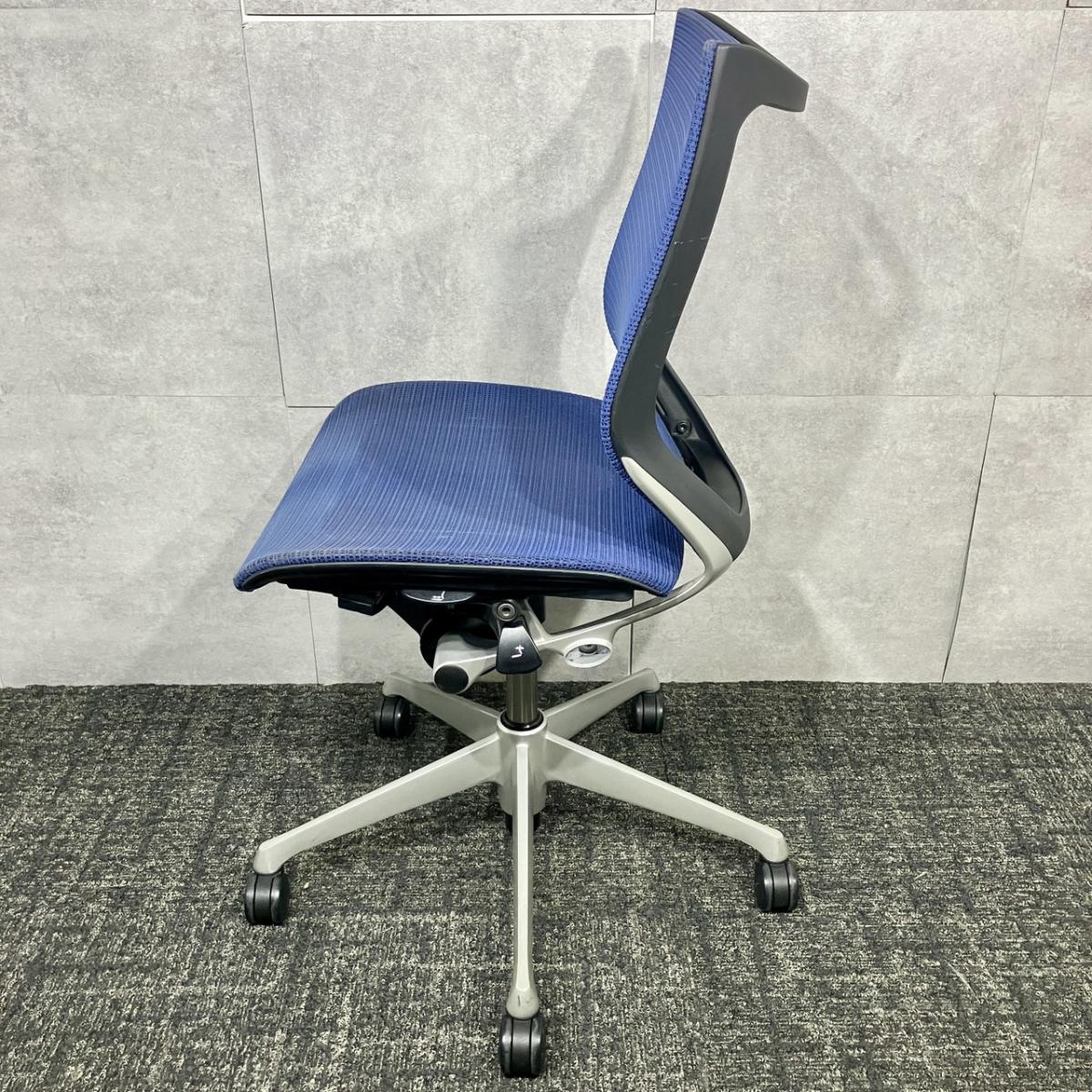 中古】バロンメッシュチェア CP83CR FEH4 オカムラ/okamura 肘無ロー 