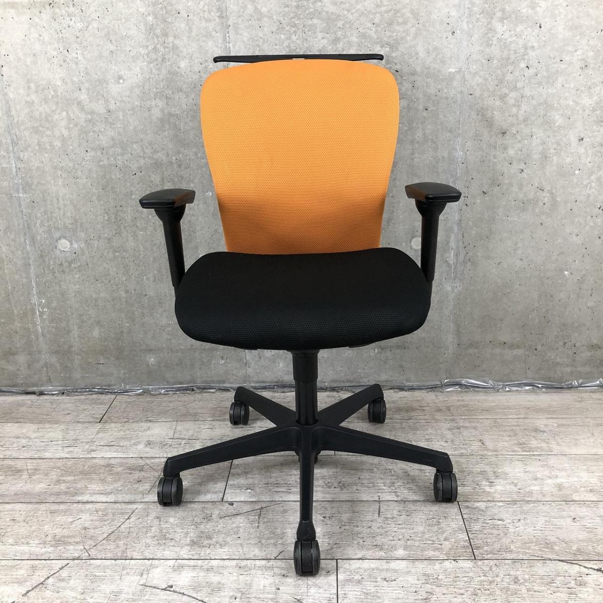 オカムラ Serow 座面布張り木製ダイニングチェア 4脚セット『良品中古