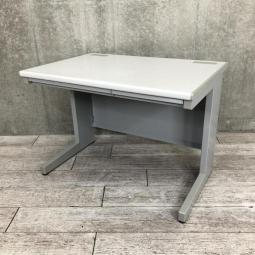 【幅1000㎜タイプのコンパクト事務机！使い勝手抜群！】 ■ウチダ(UCHIDA)製　フィードエヌ(FEED-N)シリーズ　平机　引き出し付　■配線Sタイプ　■横幅1000㎜　■ペールグレー