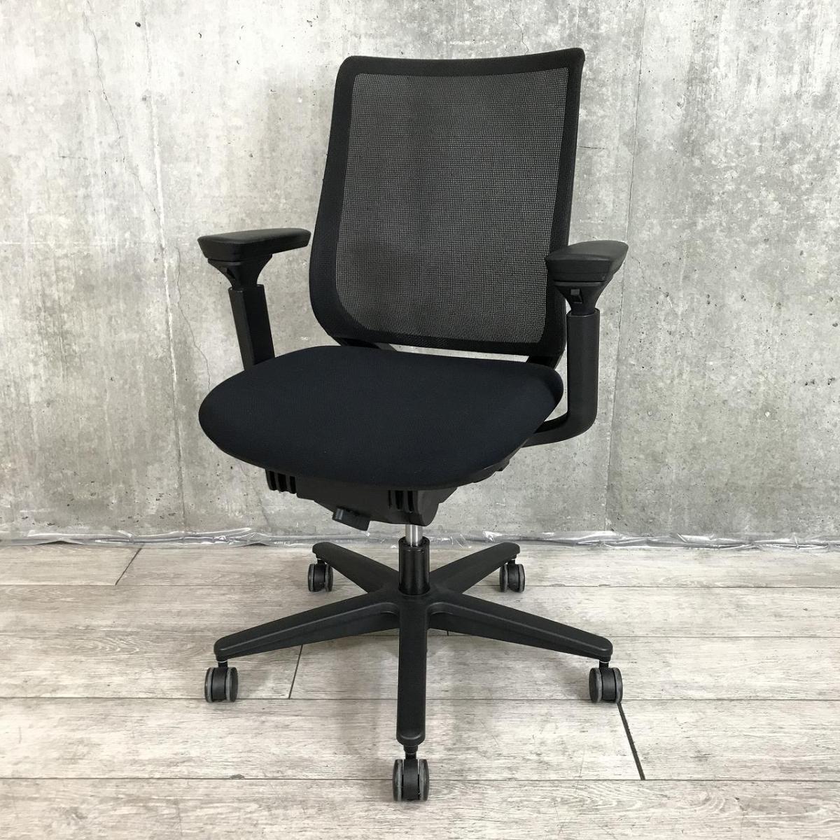 中古】ミトラシリーズ CRS-G2900E6N コクヨ/KOKUYO 肘付ローバック 