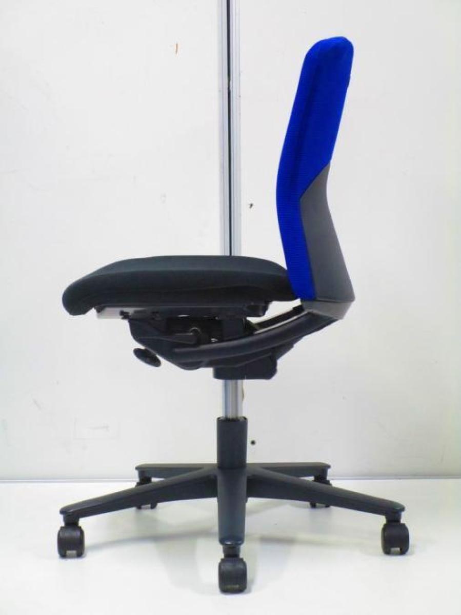 ウチダ ルディオチェア ローバック 事務椅子 黒青『良品中古』複数入荷