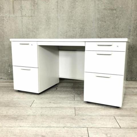 【中古】LEED LE-NT147 W4 プラス（PLUS） 両袖机