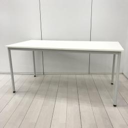 【シンプルだから、長く使える！幅が1500㎜で2人がゆったり座れるサイズ感！】■内田洋行（UCHIDA）製　ST-1100N　 ミーティングテーブル　 平机　■W1500×D750×H700mm　4本脚　■ホワイト