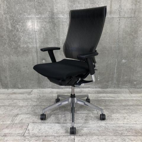 【中古】スピーナチェア（エラストマー） KE-757GP-Z9T1SG イトーキ（ITOKI） 肘付ハイバックチェア
