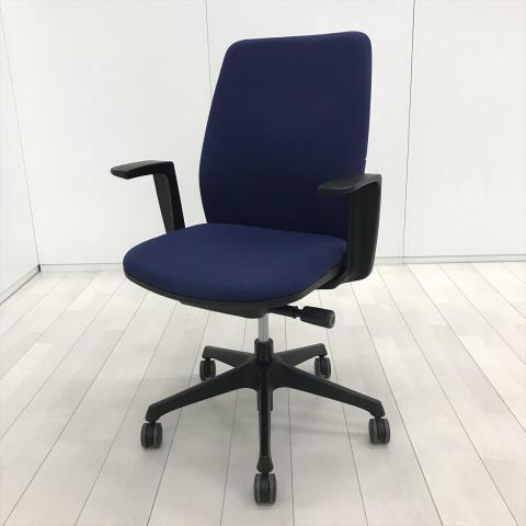 【中古】Kaile KC-HL63SL BL プラス（PLUS） 肘付ハイバックチェア