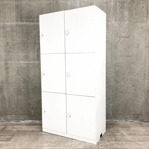 【584144】【鍵の持ち運び要らずで便利に使える!多人数使用で空間を有効活用できる6人用ロッカー!】■コクヨ(KOKUYO)製 エディア(EDIA)シリーズ 6人用パーソナルロッカー W900×D450×H1820㎜ ■コンセント付 ■ダイヤル錠 ■ホワイト オフィスバスターズ 水戸サテライト 大子町 北茨城市 高萩市 日立市 常陸太田市 常陸大宮市 那珂市 東海村 ひたちなか市 城里町 水戸市 笠間市 茨城町 大洗町 小美玉市