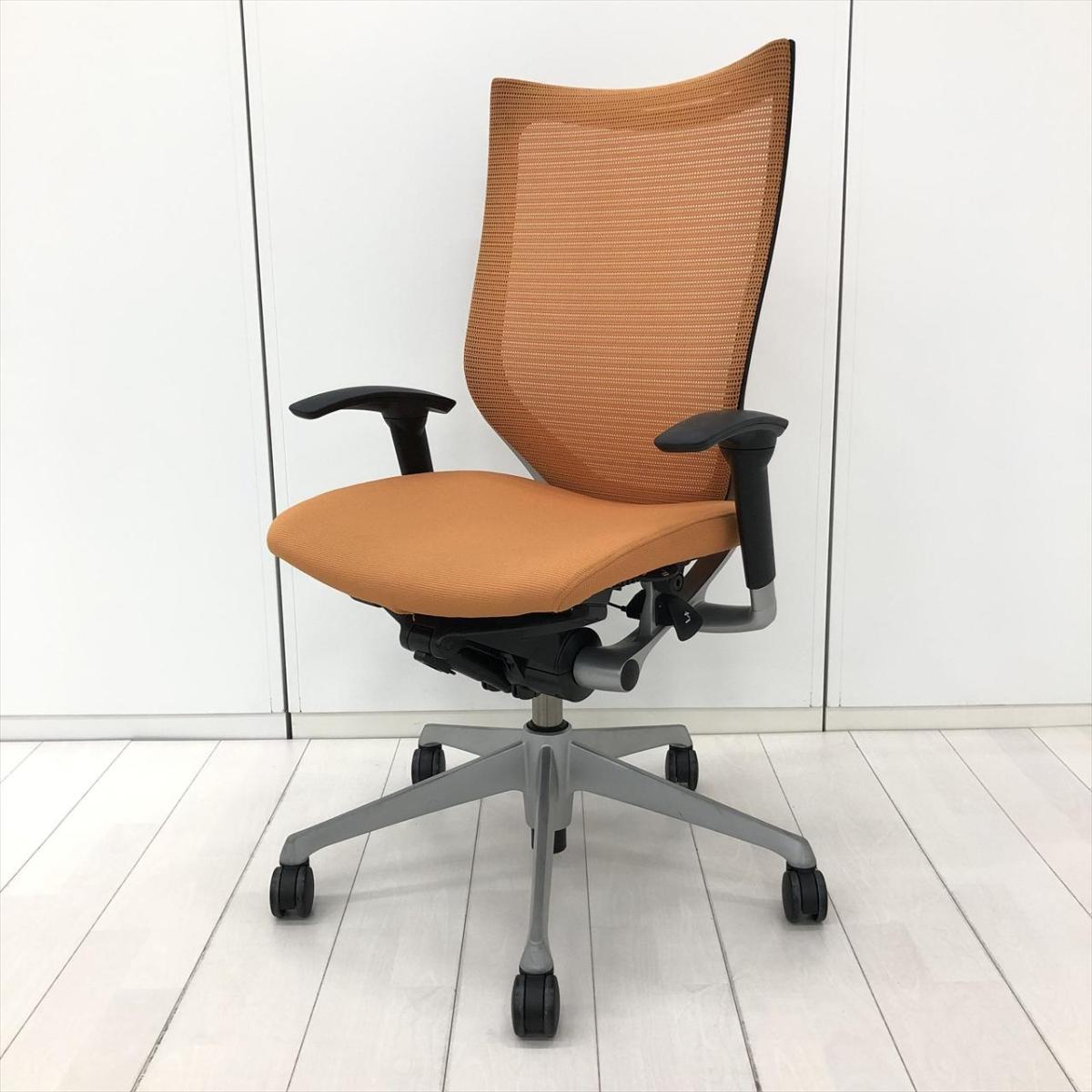 中古】バロンチェア CP35DR オカムラ/okamura 肘付ハイバックチェア 
