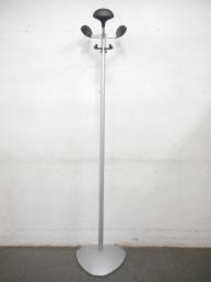 【コンパクトに設置できる！ポールタイプ！】■イトーキ製　コートハンガー　シルバー　ジャケット掛け　ハンガーラック　ポール型