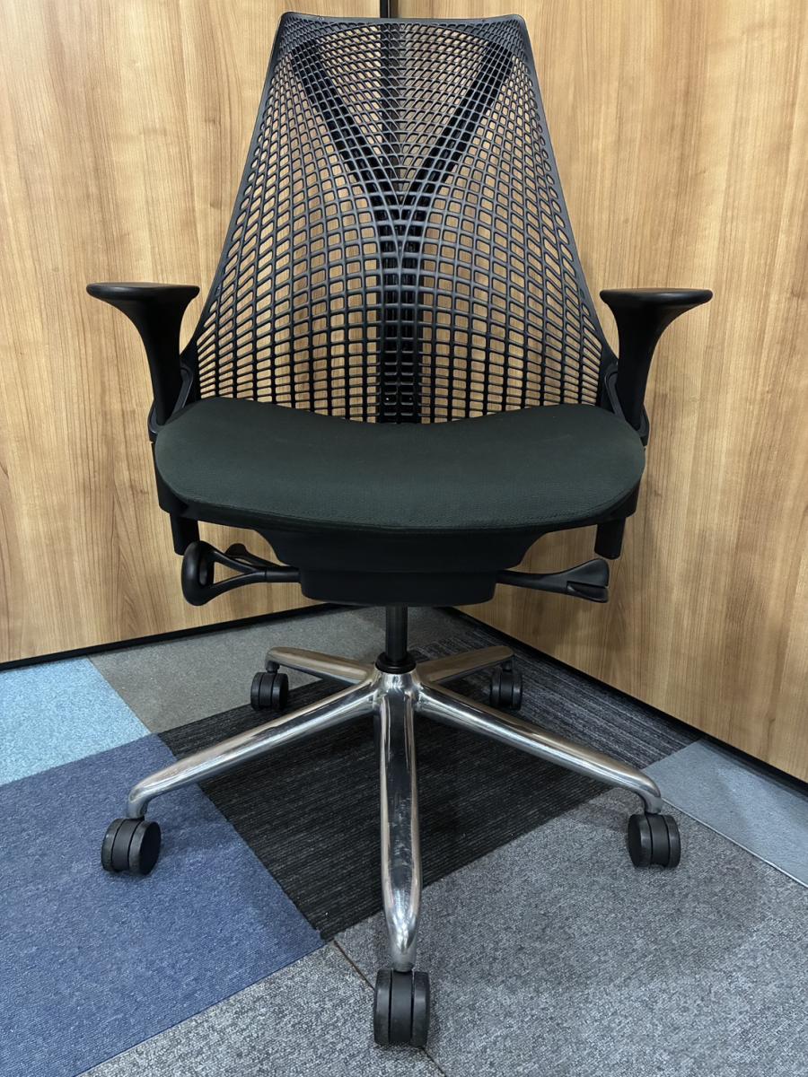 中古】セイルチェア Herman Miller/ハーマンミラー 肘付ハイバック