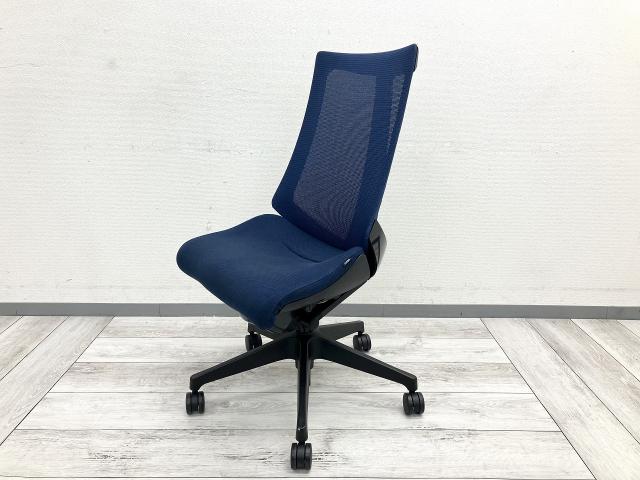 【中古】アクト メッシュ 樹脂 KG-470JV-T1B2 イトーキ（ITOKI） 肘無ハイバックチェア