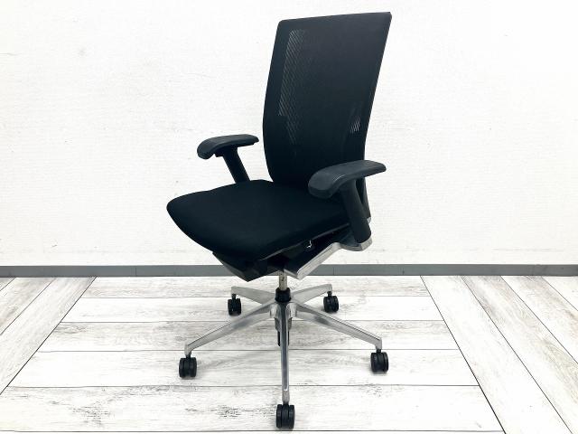 【中古】ヴェントチェア  イトーキ（ITOKI） 肘付ハイバックチェア
