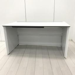 【ゆとりのあるワークスペースで作業効率アップ！】■コクヨ(KOKUYO)製　ワークヴィスタ(Work Vista)シリーズ　片面フリーアドレスデスク　W1400×D720㎜　■引き出し・幕板付き　■ホワイト