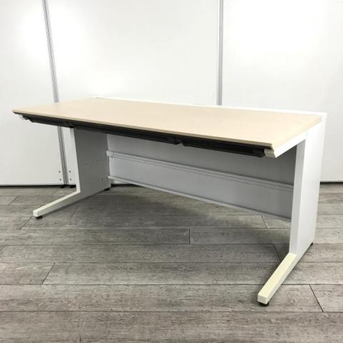 【広々としたワークスペースをお求めの方にオススメ！】■コクヨ　アイエスシリーズ　平デスク　W1600×D700×H720mm　ナチュラル木目カラー　■ゆとりのある大型デスク！【KOKUYO　IS】