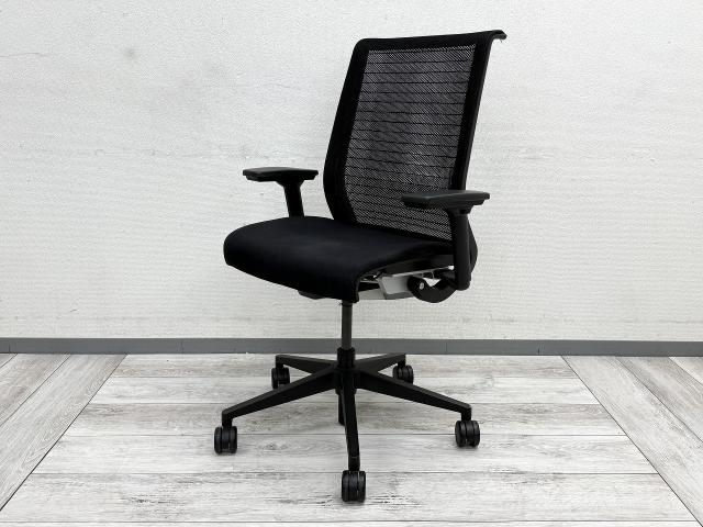 【中古】シンクチェア（旧モデル）  Steelcase（スチールケース） 肘付ハイバックチェア