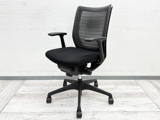 【中古】ヴィスコンテチェア  オカムラ（okamura） 肘付ローバックチェア