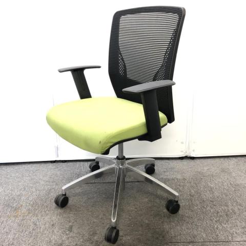 【中古】ヴィラージュチェア 8VCM1C FHR5 オカムラ（okamura） 肘付ローバックチェア