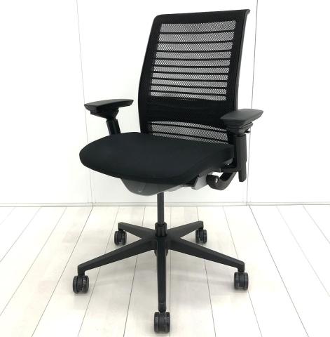 【中古】シンクチェア（新モデル） 465A300 Steelcase（スチールケース） 肘付ハイバックチェア