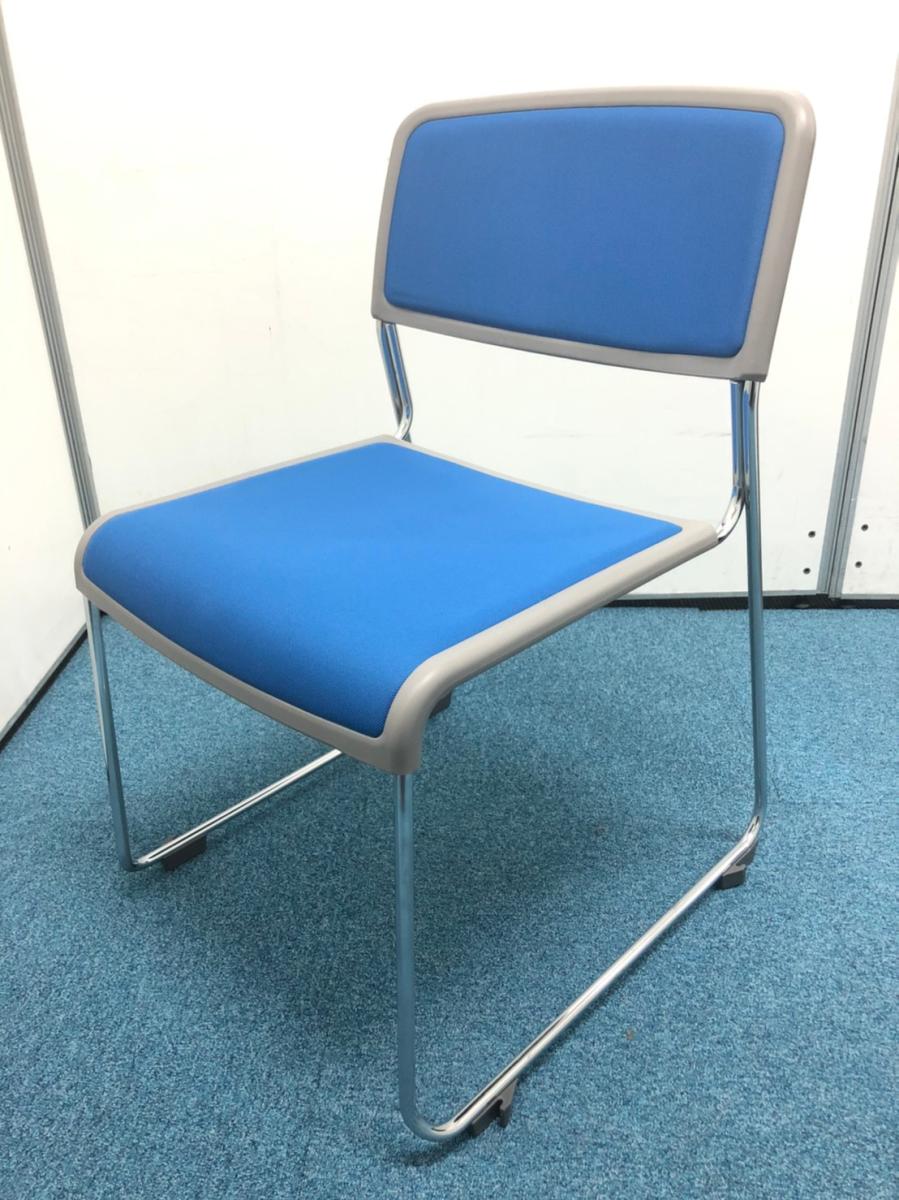 【軽くて丈夫なミーティングチェア！重ねて省スペース収納！】■ コクヨ（KOKUYO）製　CK-890チェア　スタッキングチェア　■ブルー　■座面クロスタイプ
                        890シリーズ
                                    中古
            