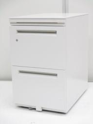 【デスク下に置いて収納アップ！使い勝手抜群のキャスター付き3段ワゴン！】■ウチダ(UCHIDA)製　STワゴンシリーズ　3段ワゴン　フリアド用　H650㎜　■ホワイト　■シリンダー錠【弊社使用欄：A01057157】【ID】