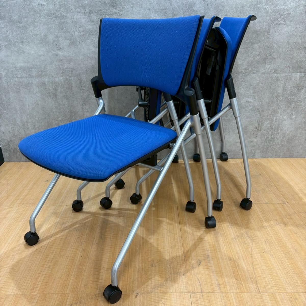 【4脚セット】　イトーキ製のネスティングチェア(ミーティングチェア)【マノスシリーズ】が入荷しました！　＊「オフィスバスターズ福岡南店」は、福岡を拠点として、全国へ中古オフィス用品・オフィス家具を提供しております。
                        マノスチェア
                                    中古
            