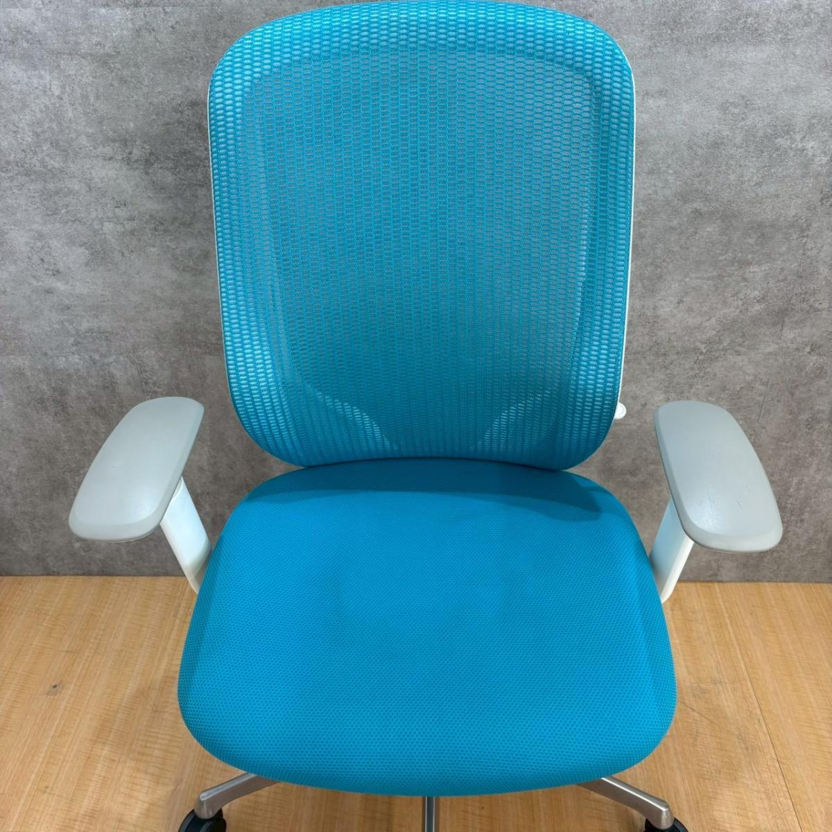 中古】シルフィーメッシュ オカムラ/okamura 肘付ハイバックチェア 