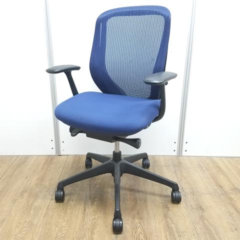 【中古】シルフィーメッシュ  オカムラ（okamura） 肘付ローバックチェア