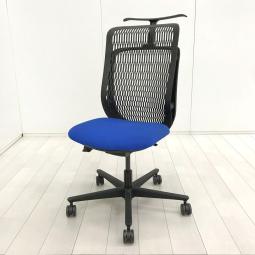 【585081】【背もたれの通気性と座面の心地よいクッション性が大人気！】■ウチダ(UCHIDA)製　エージェイ(AJ)チェア　ハイバック　肘無し　■新型　丸レバー　■背面：樹脂メッシュ 　■ブルー×ブラックシェル　オフィスバスターズ　水戸サテライト　大子町　北茨城市　高萩市　日立市　常陸太田市　常陸大宮市　那珂市　東海村　ひたちなか市　城里町 水戸市　笠間市　茨城町　大洗町　小美玉市