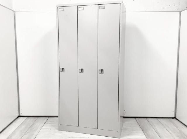 【中古】L型 HDL-0931SS-WE イトーキ（ITOKI） 3人用更衣ロッカー