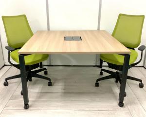 【セット商品（テーブル×1台、チェア×2脚）】ワークテーブル おしゃれなカラー カフェ風 デザインオフィスオススメ(おすすめ) 大人気 ・KOKUYO/コクヨ ・WORKFIT/ワークフィット ※横浜本店撮影画像※