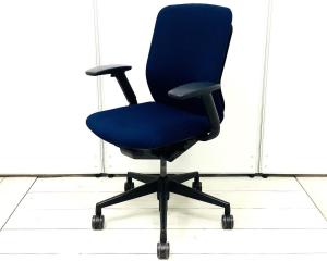 【しっかりクッション！調整機能も充実！コスパで選ぶならコレ！】■ウチダ（UCHIDA）製　クレネ（KRENE）チェア　■可動肘　■ブルー