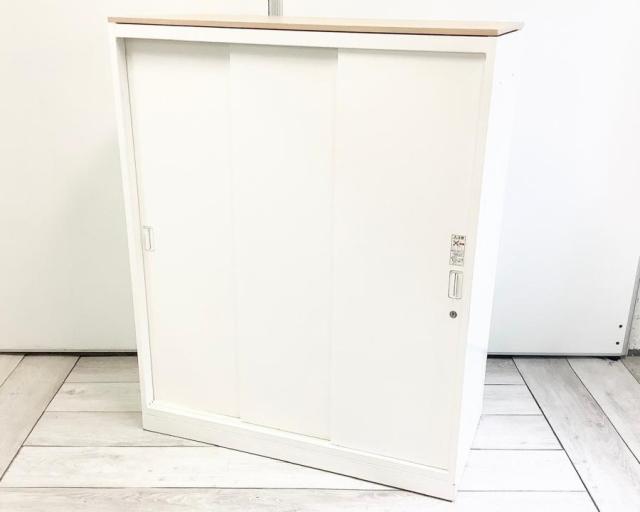 【中古】レクトライン 4B453Y ZA75 オカムラ（okamura） ローキャビネット／引き違い