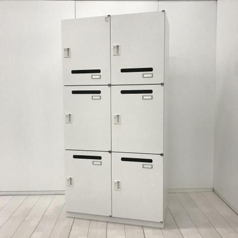 【中古】シンラインロッカー HCN-189HSR2-W9 イトーキ（ITOKI） 6人用パーソナルロッカー